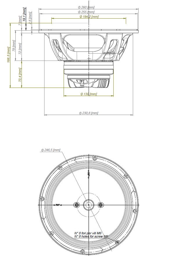 Eighteen Sound 10NCX750 Dimensions
