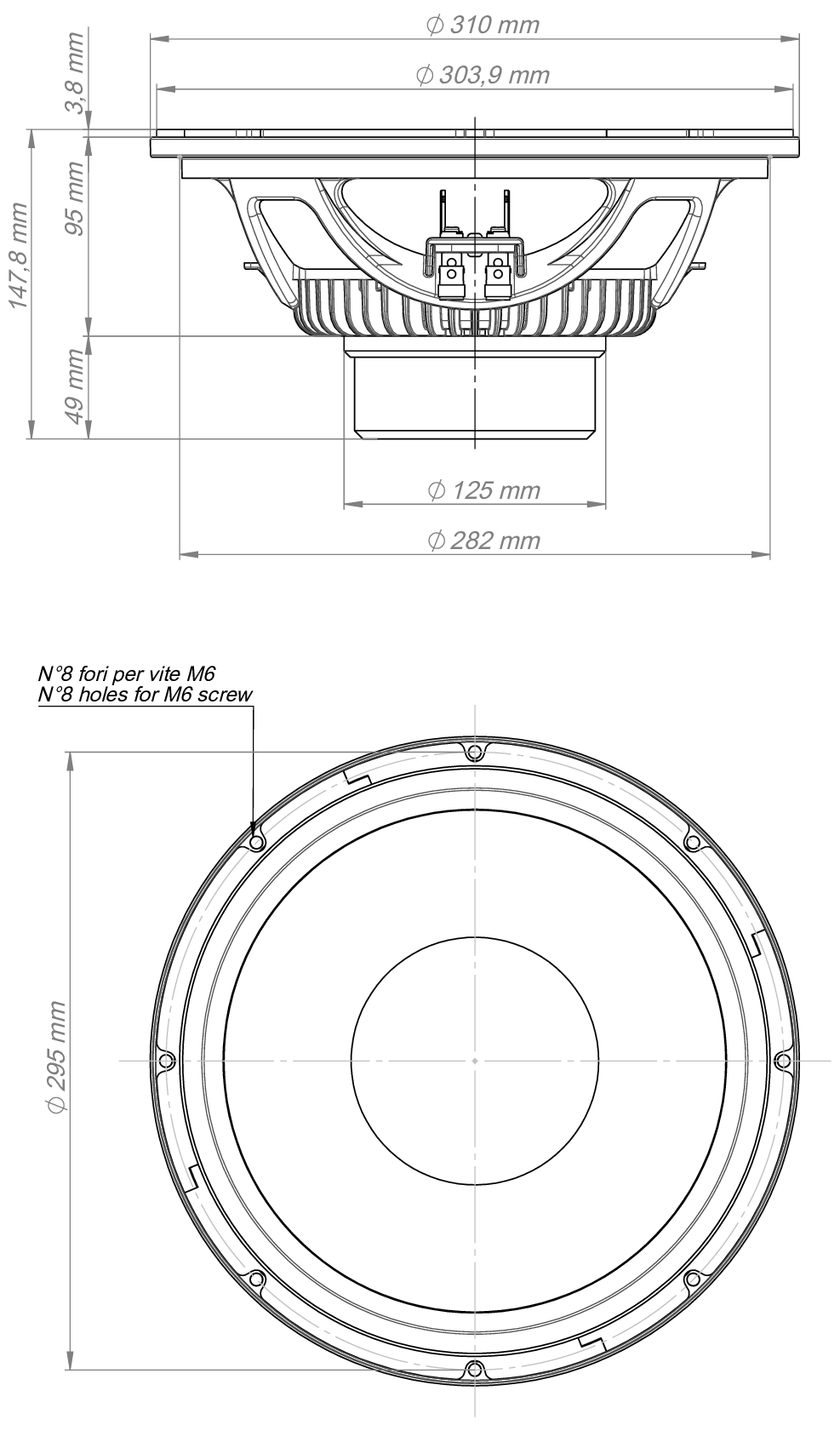 Eighteen Sound 12ND940 Dimensions