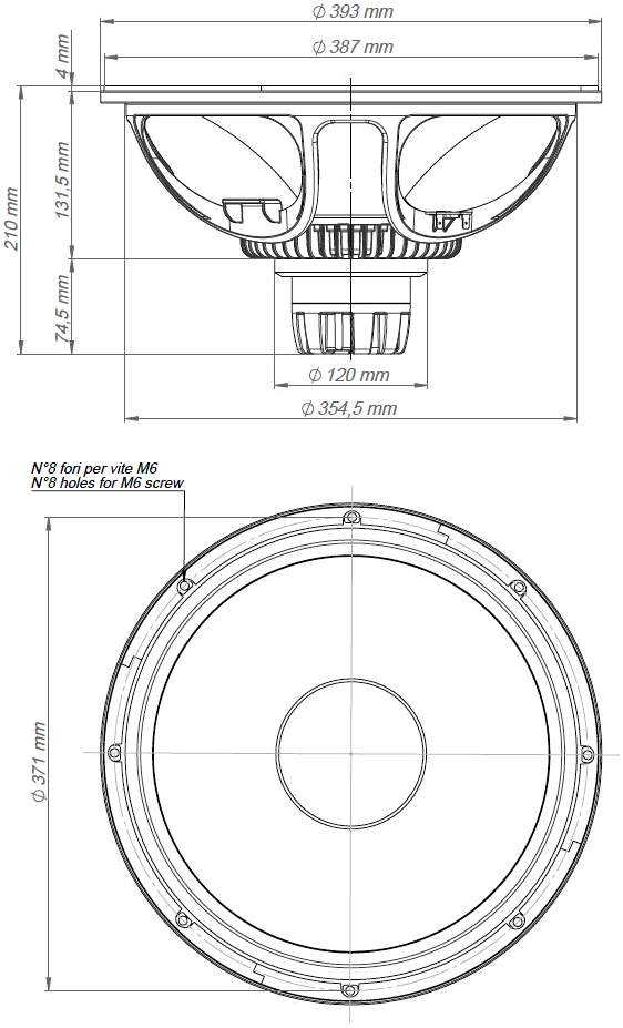 Eighteen Sound 15NTLW2500 Dimensions