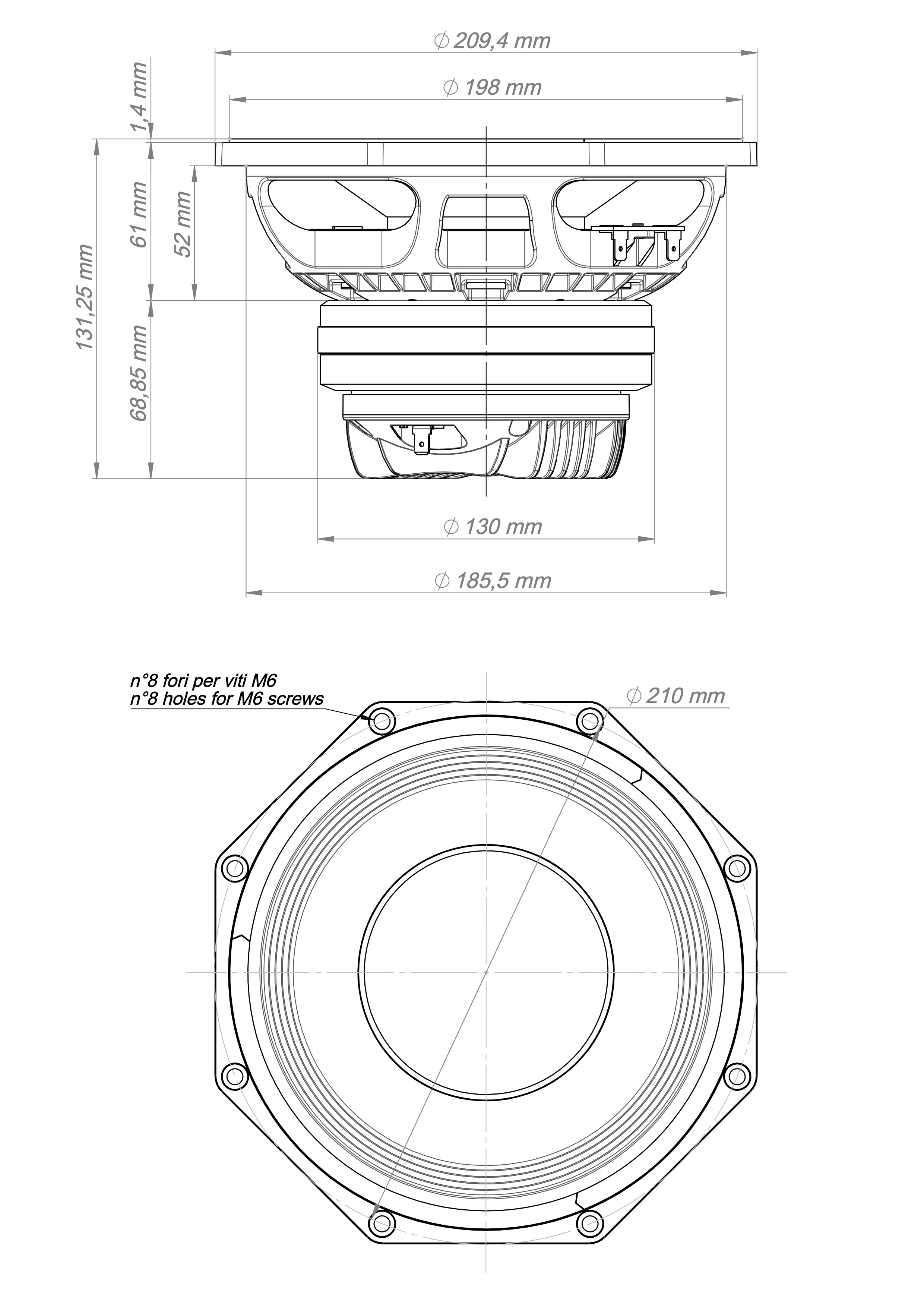 Eighteen Sound 8NCX750 Dimensions