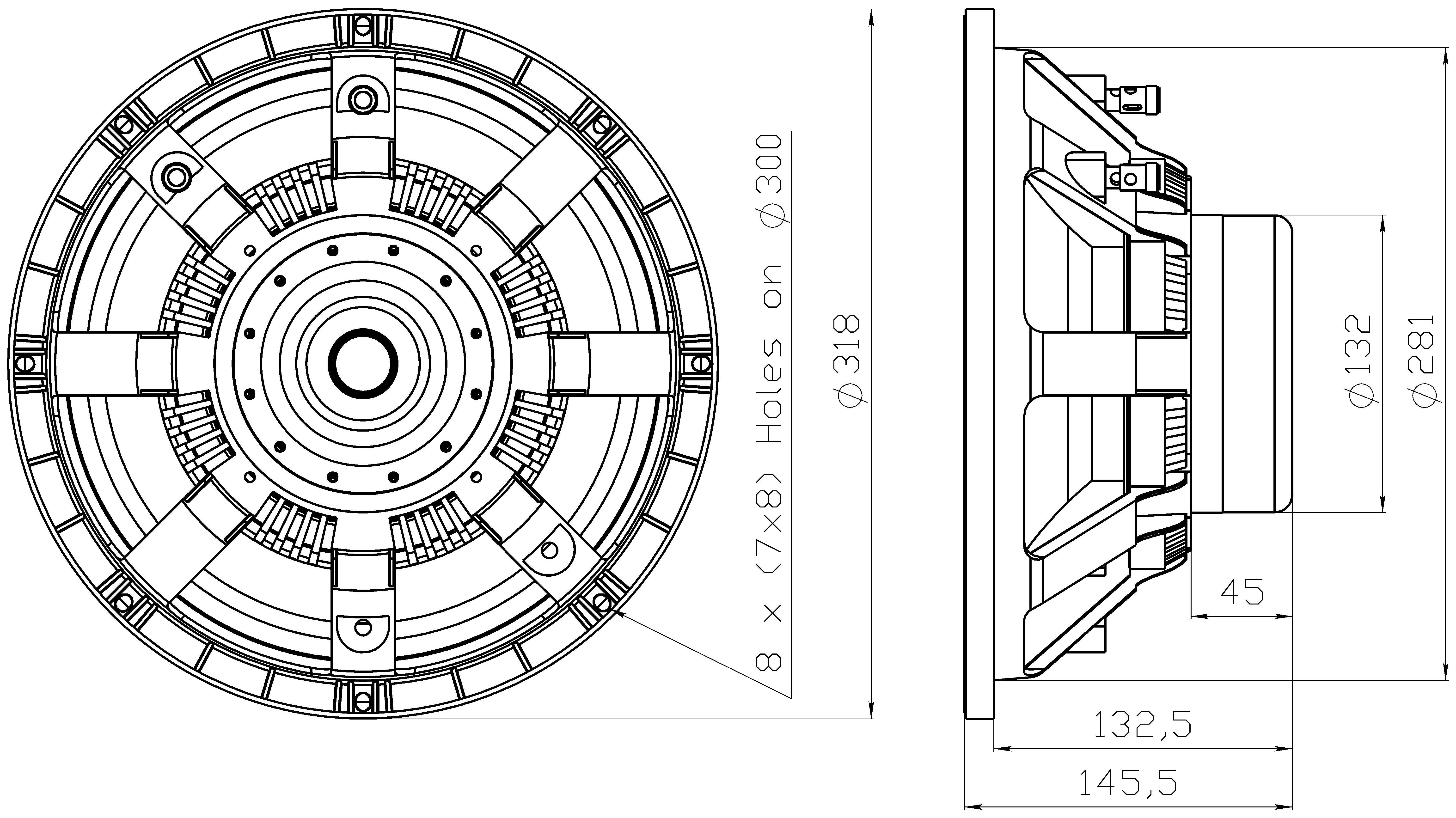 BMS 12N802 Dimensions