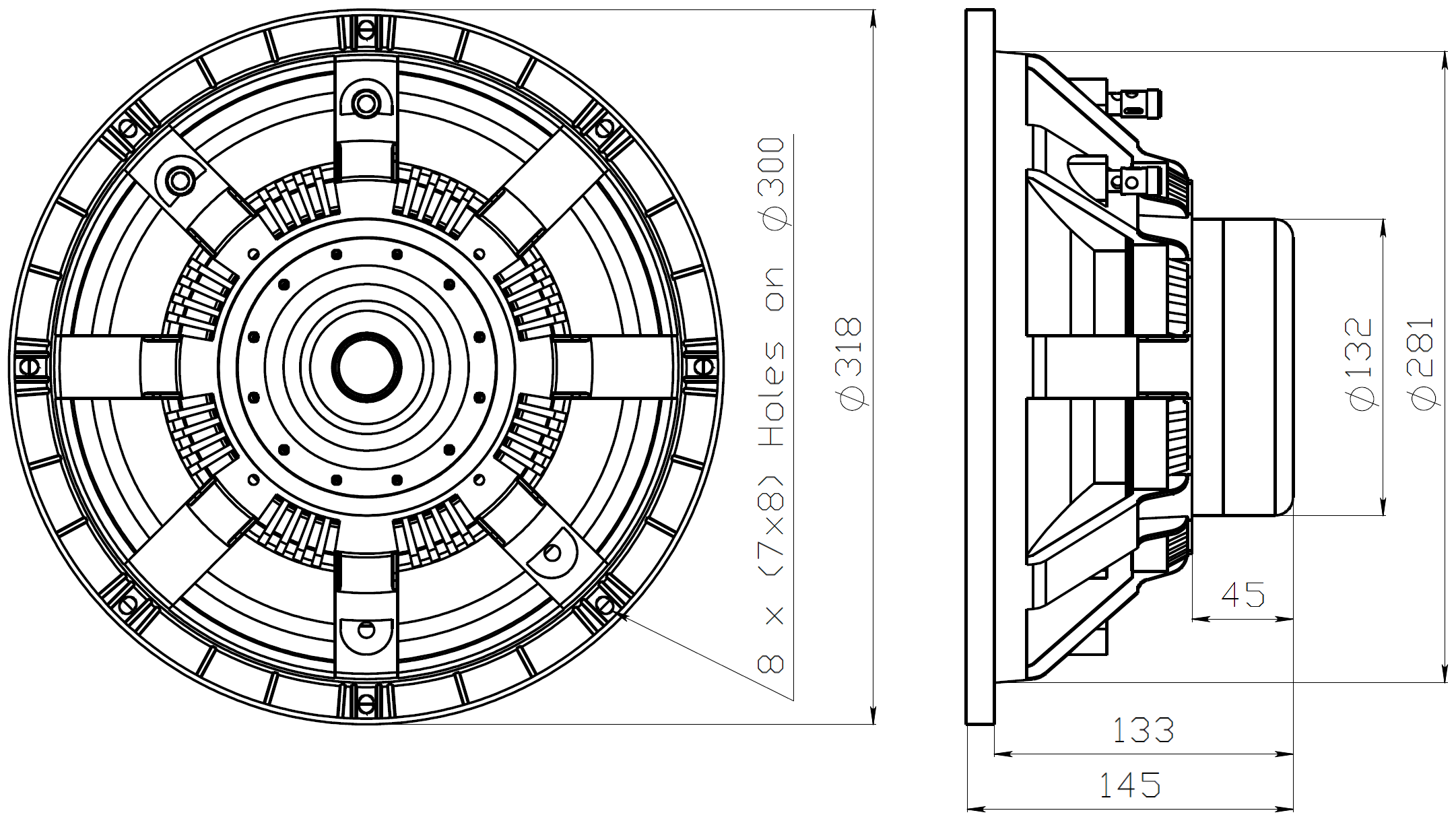 BMS 12N803 Dimensions