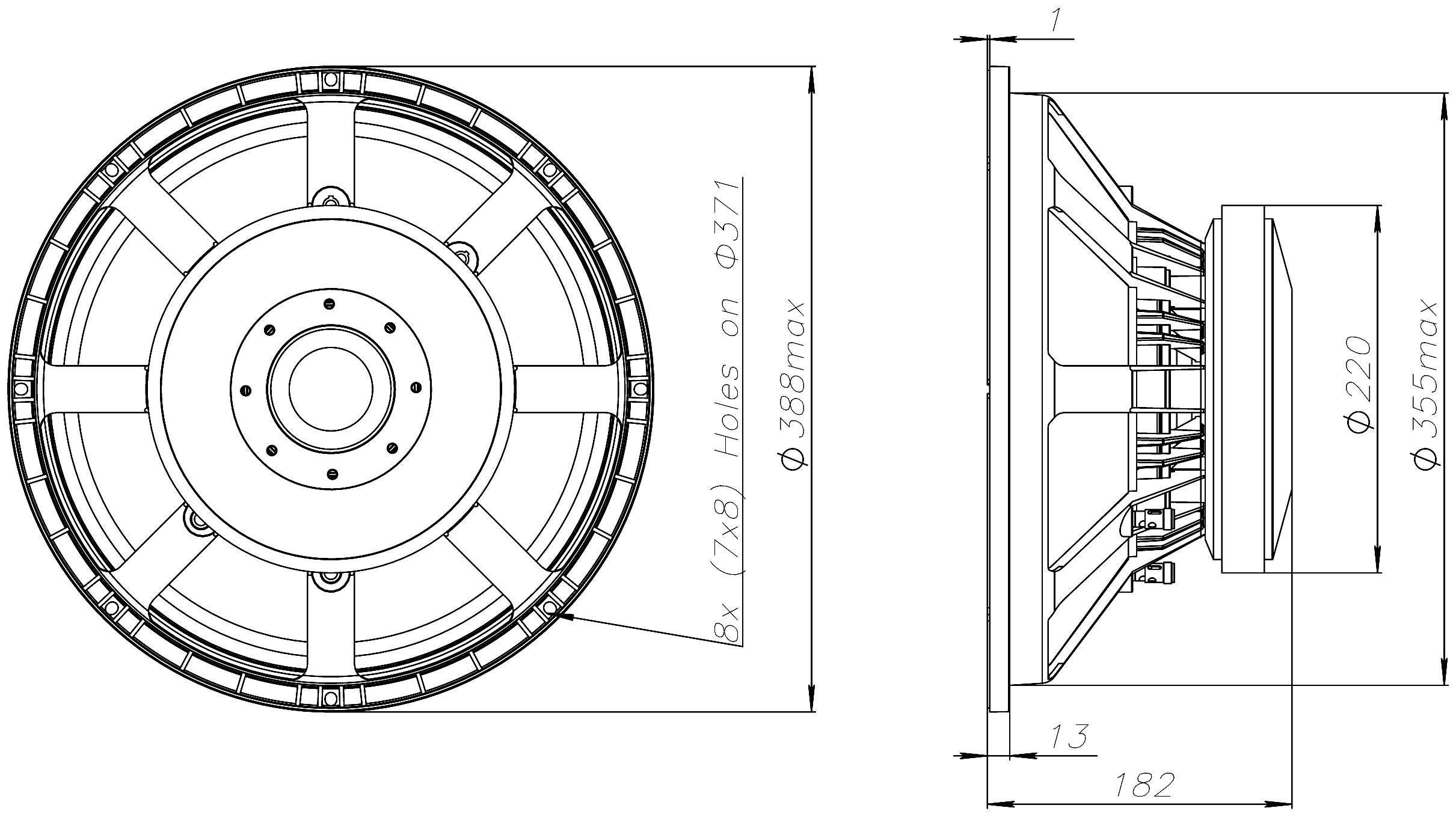 BMS 15S420 Dimensions