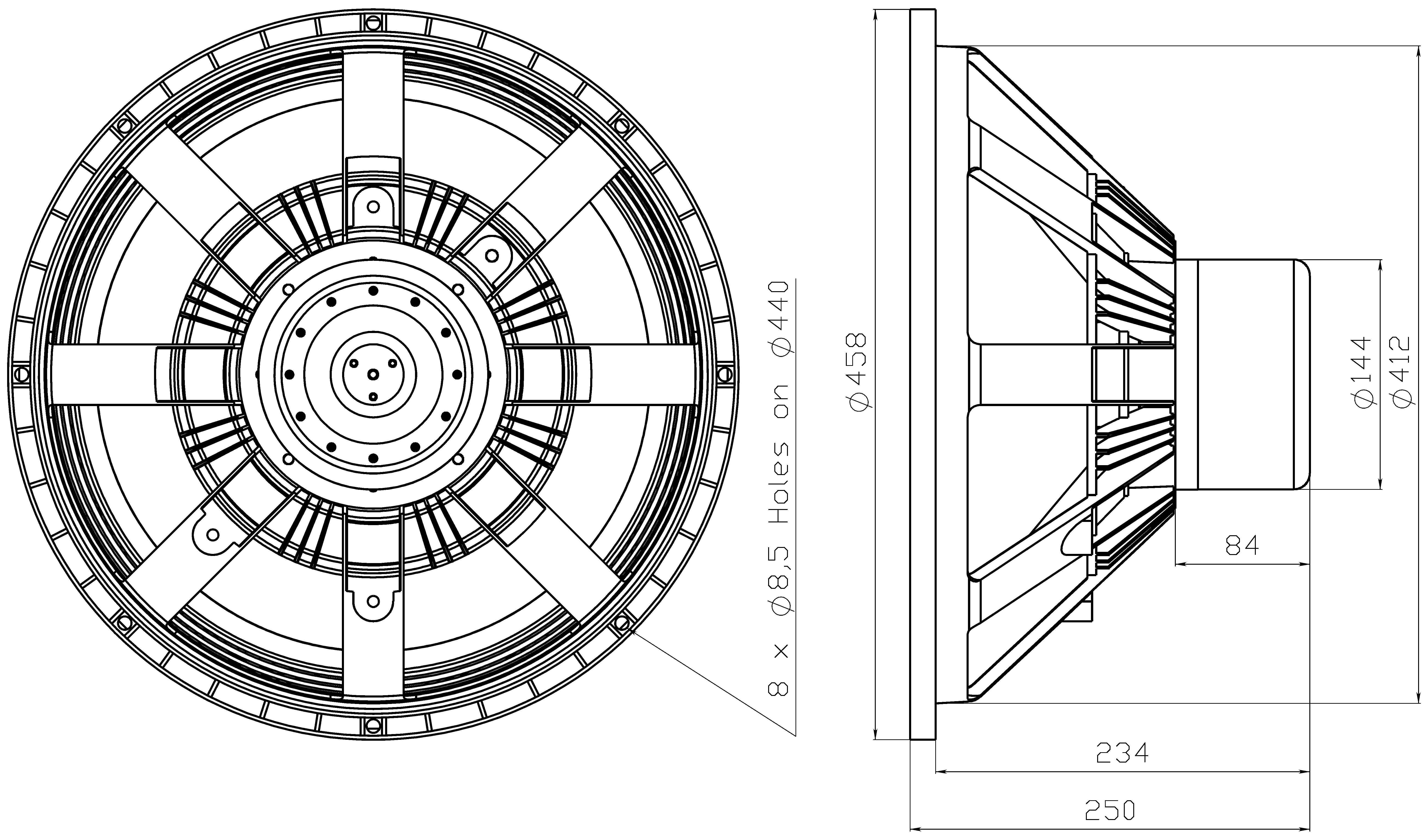 BMS 18N860 Dimensions