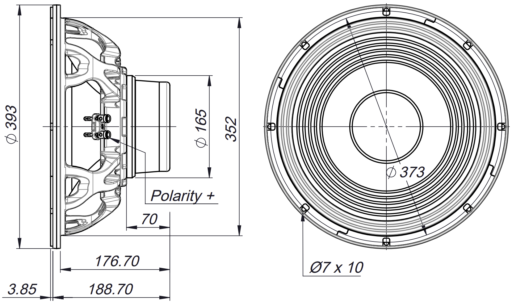 Beyma 15MLEX1000Nd Dimensions