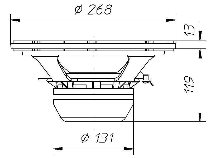 Ciare CW258ND Dimensions