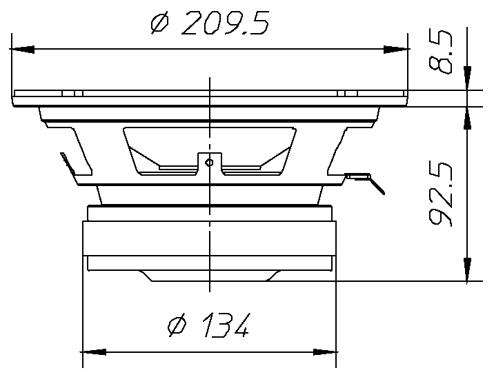 Ciare HW205 Dimensions