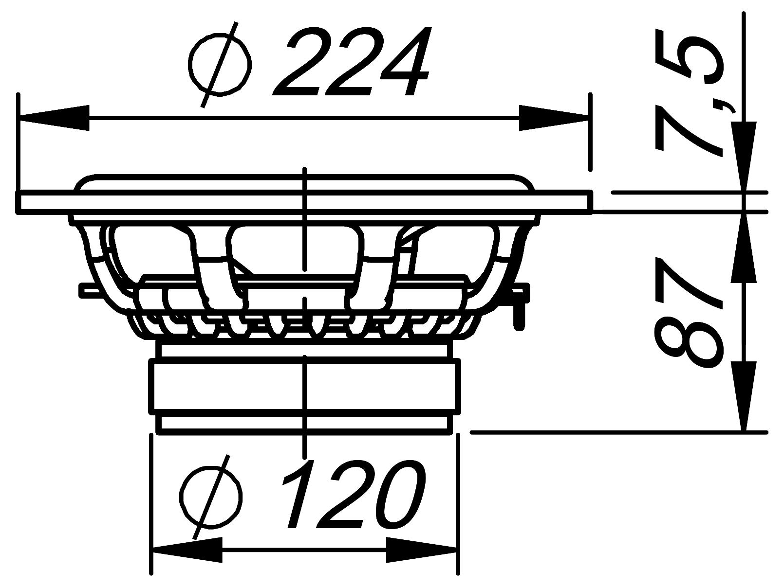 Ciare HWB205 Dimensions