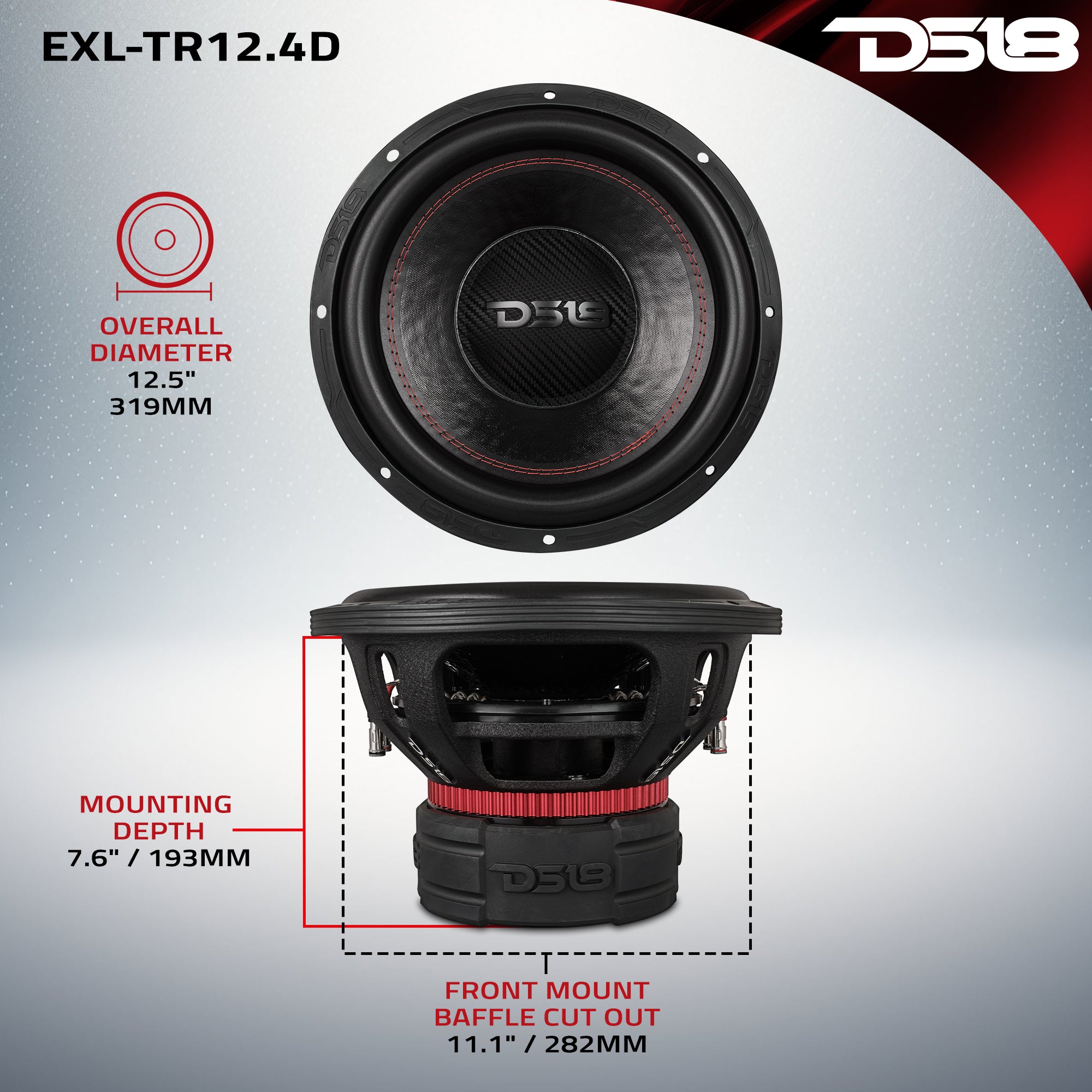 DS18 EXL-TR12.4D Dimensions