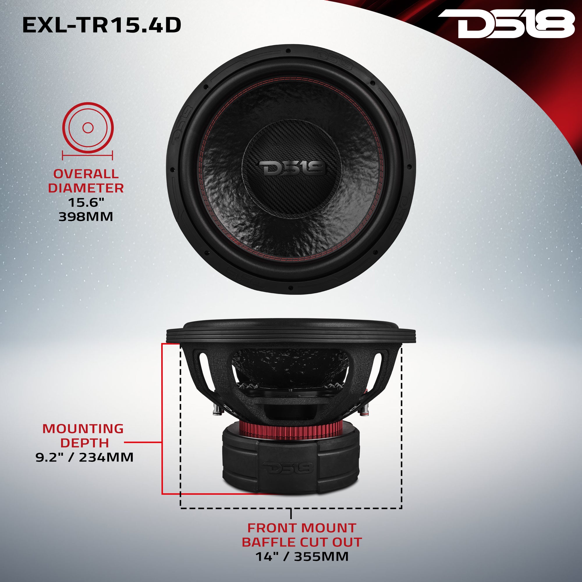 DS18 EXL-TR15.4D Dimensions