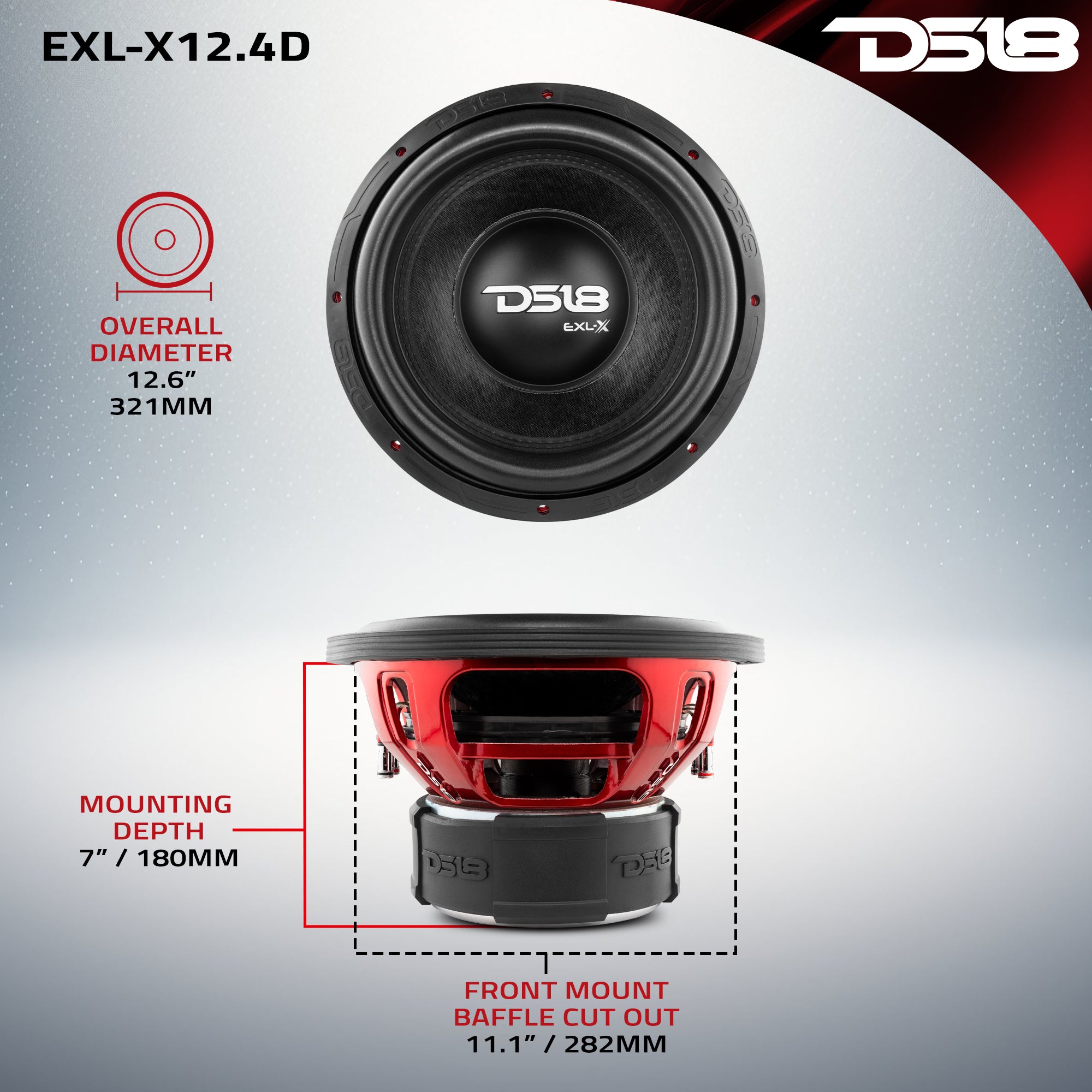 DS18 EXL-X12.4D Dimensions