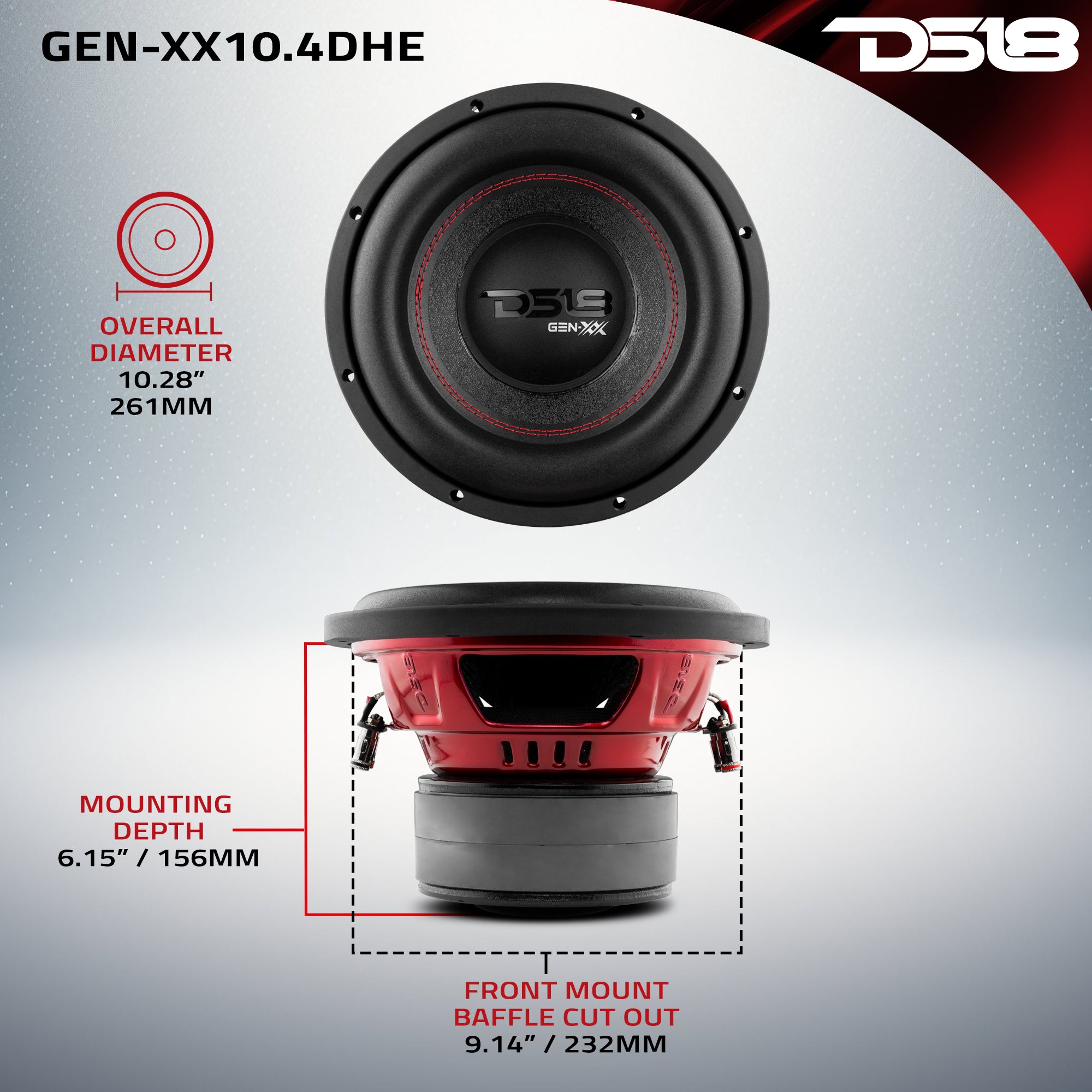 DS18 GEN-XX10.4DHE Dimensions