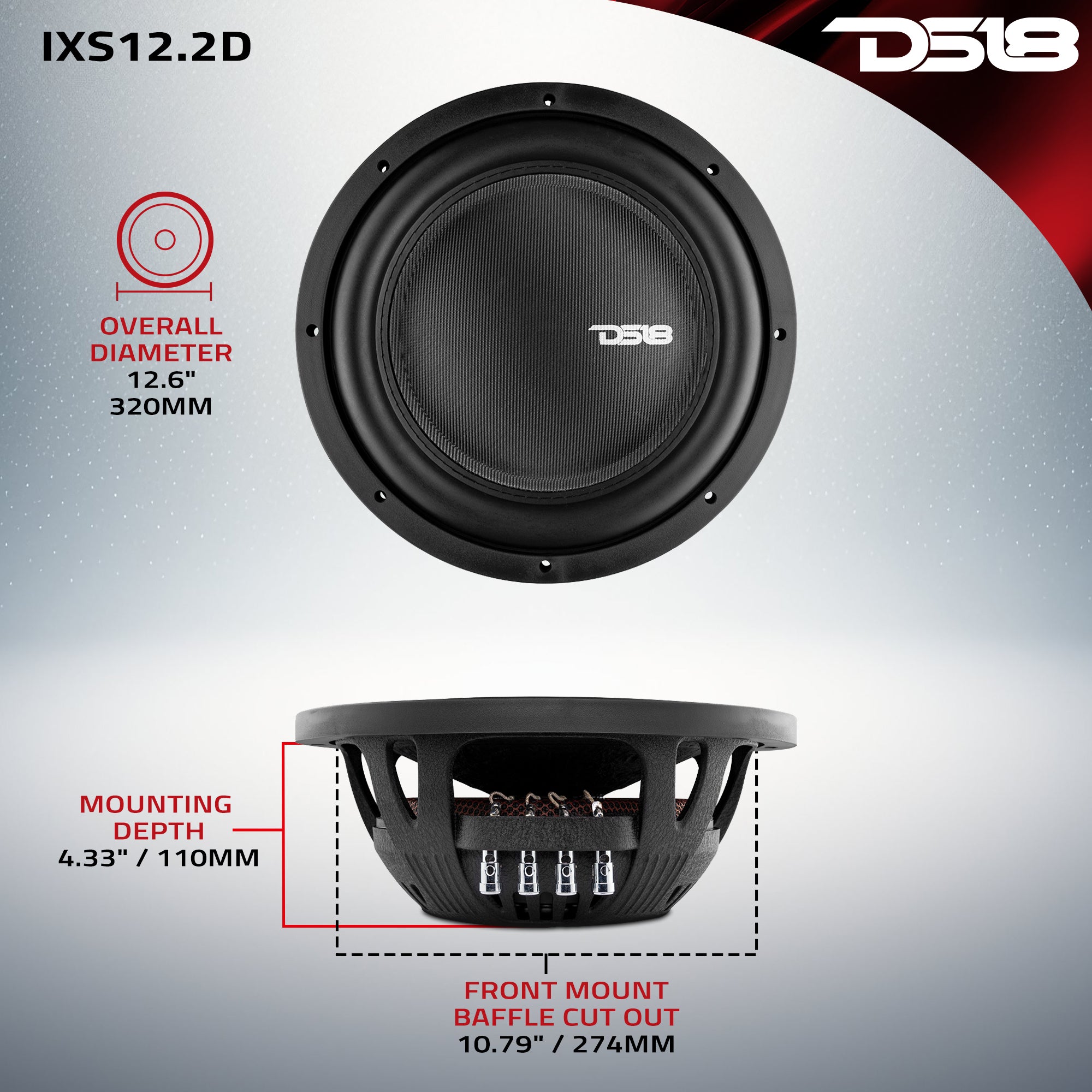 DS18 IXS12.2D Dimensions