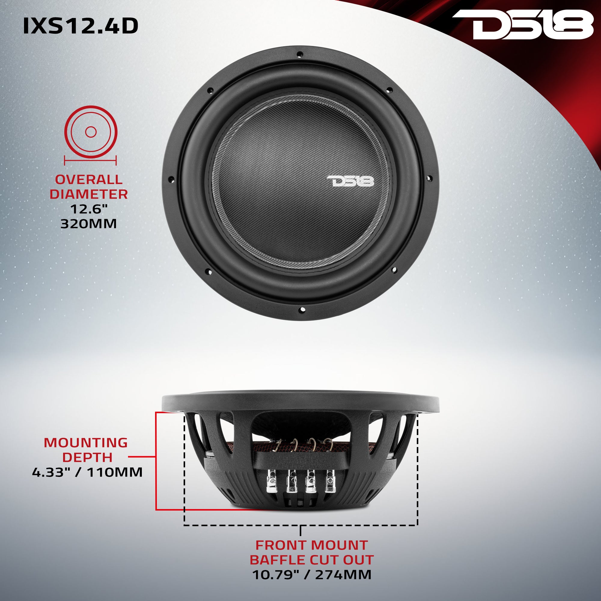 DS18 IXS12.4D Dimensions