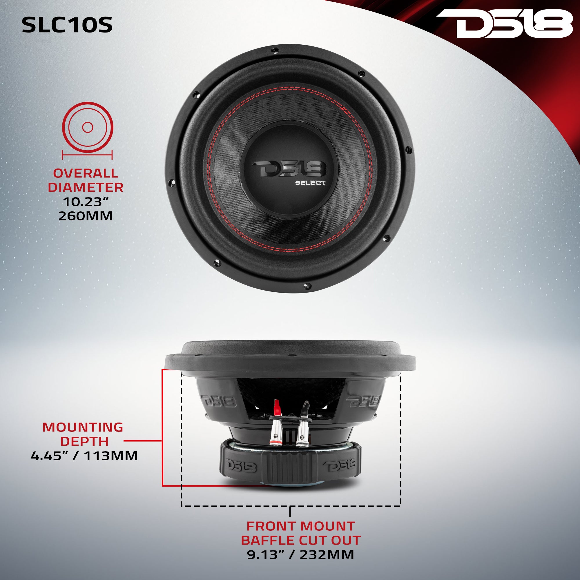 DS18 SLC10S Dimensions