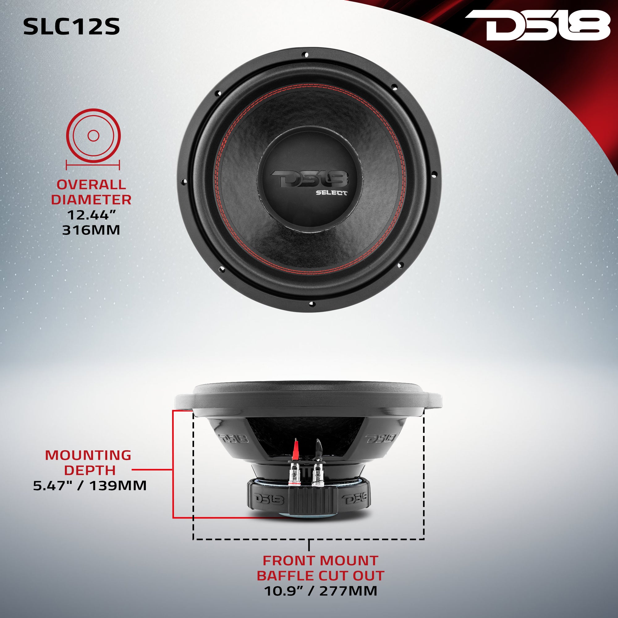 DS18 SLC12S Dimensions
