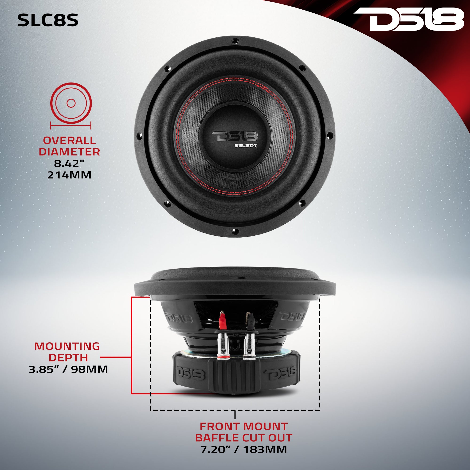 DS18 SLC8S Dimensions