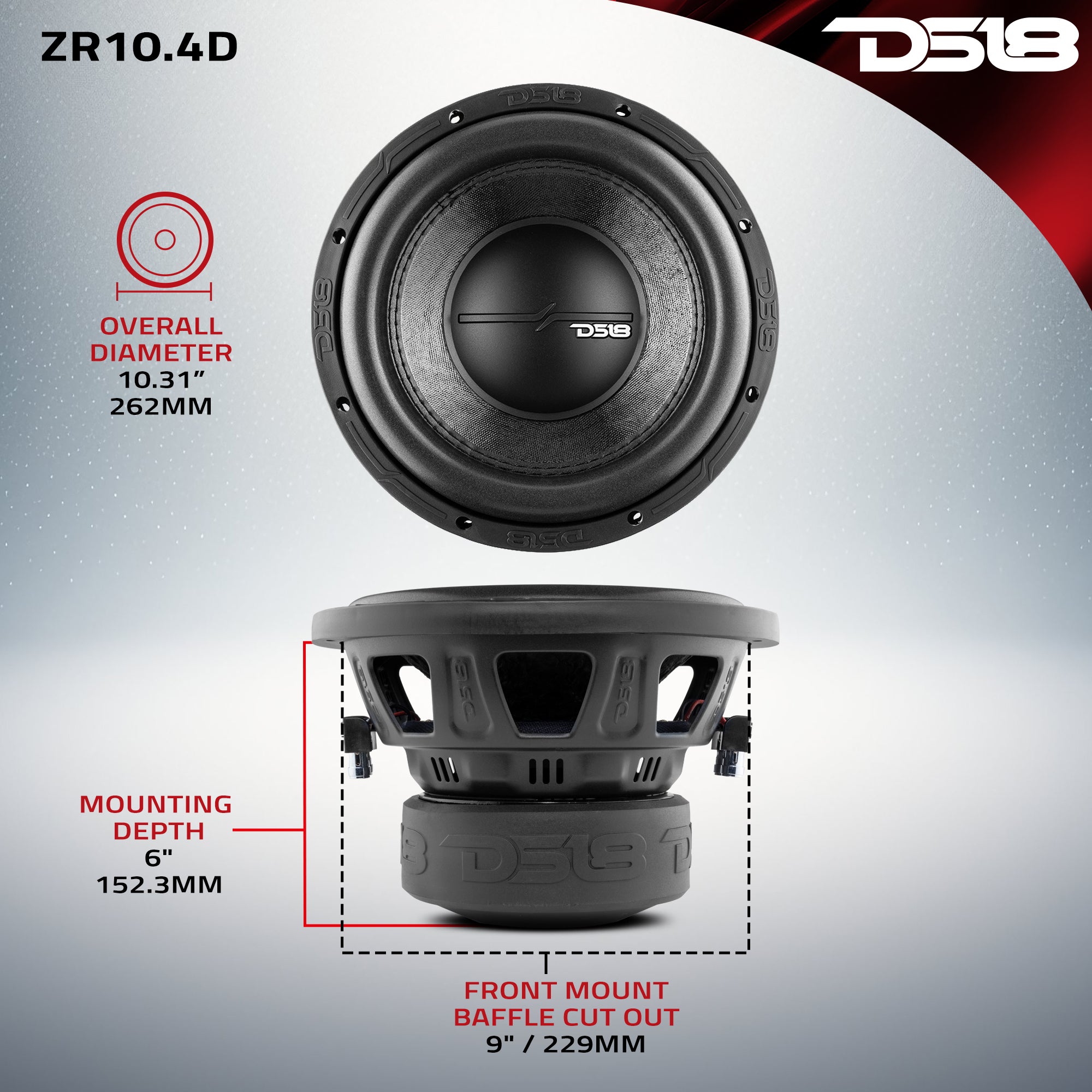 DS18 ZR10.4D Dimensions
