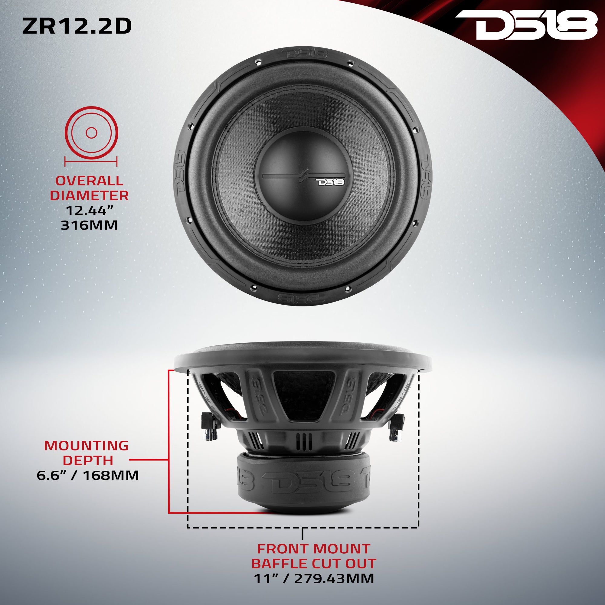 DS18 ZR12.2D Dimensions