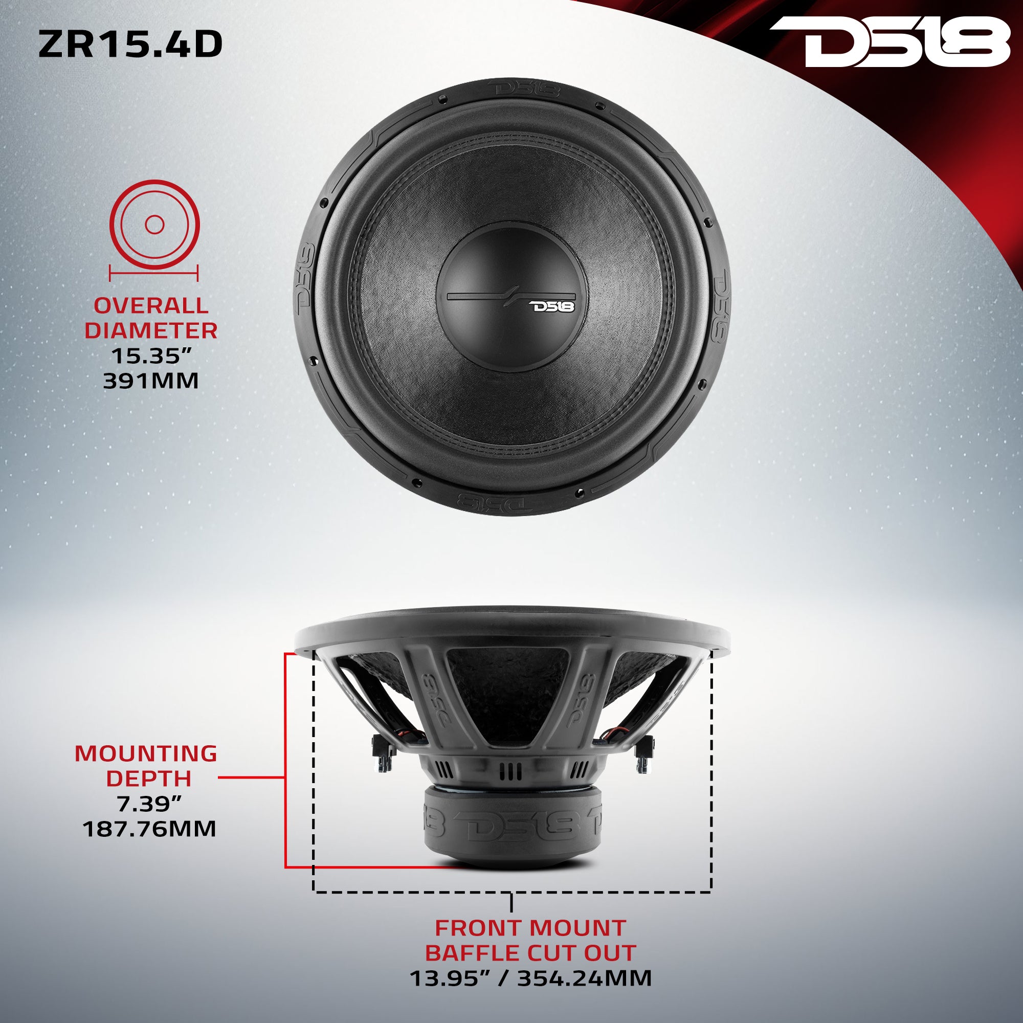 DS18 ZR15.4D Dimensions