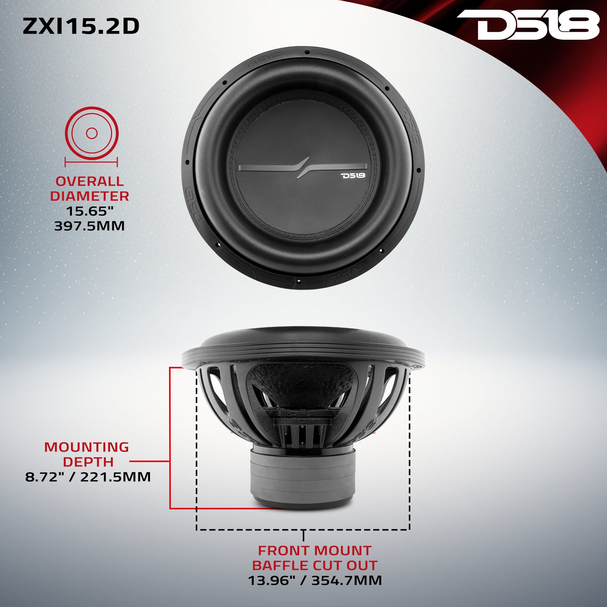 DS18 ZXI15.2D Dimensions