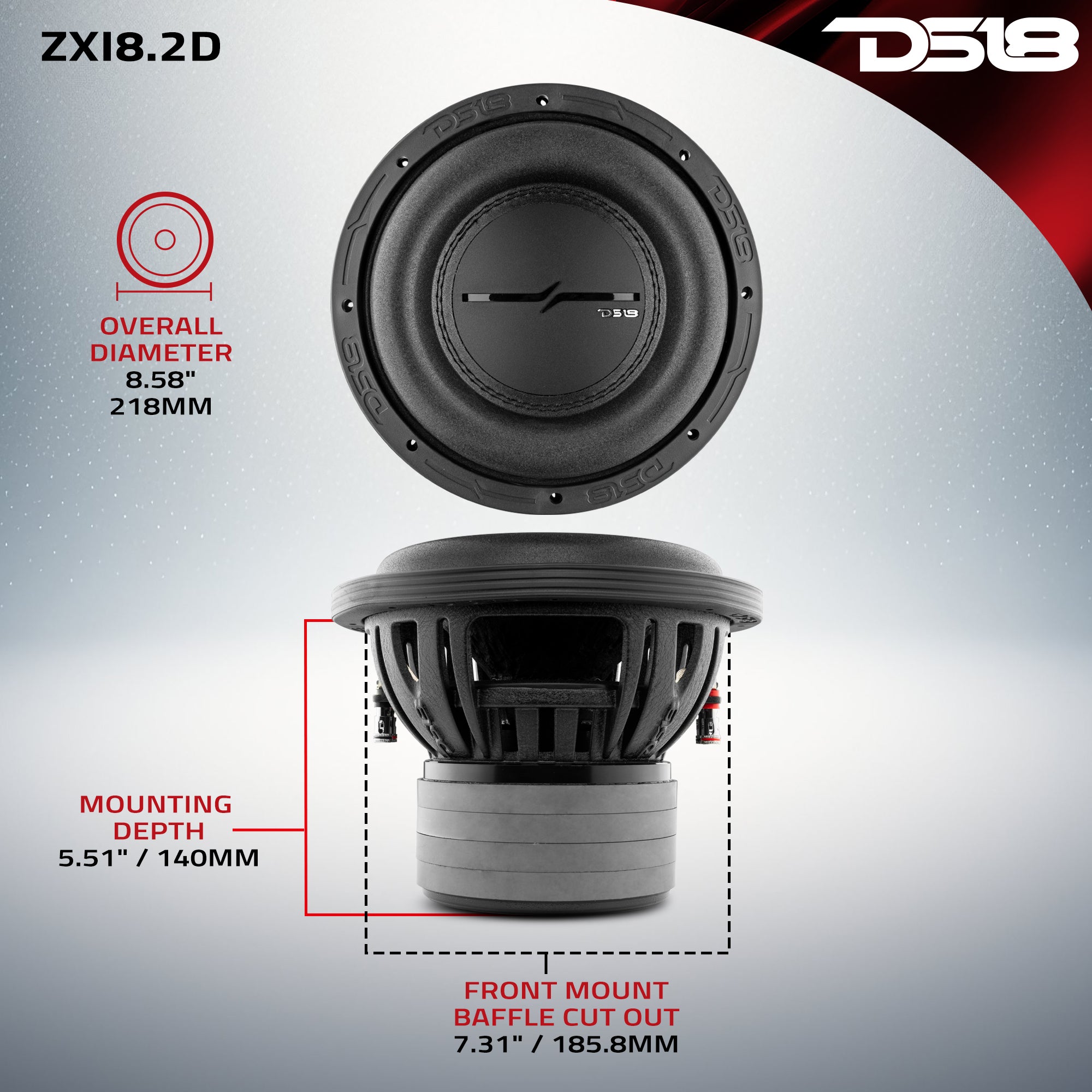 DS18 ZXI8.2D Dimensions