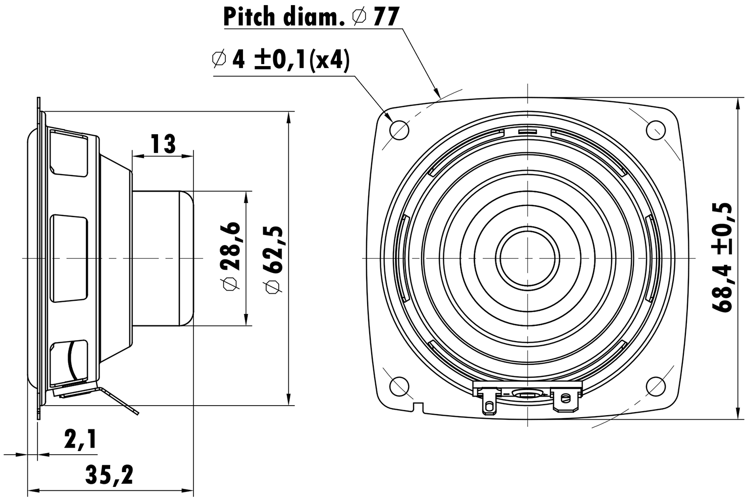 EASTECH 65A20EHC19267 Dimensions