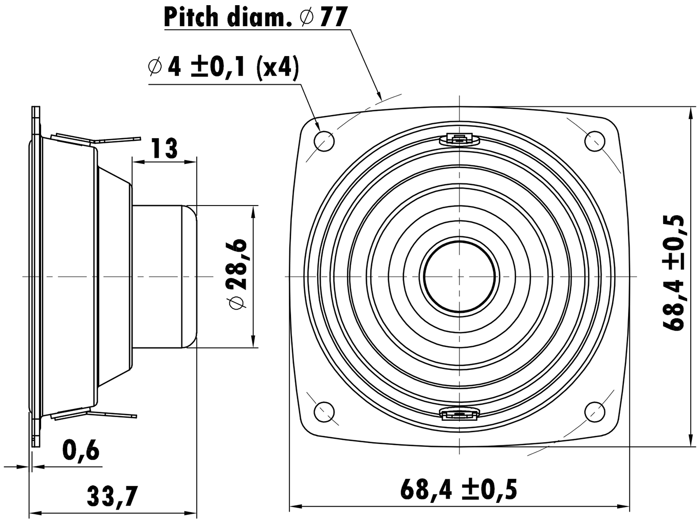 EASTECH 65C20EHC19199D Dimensions