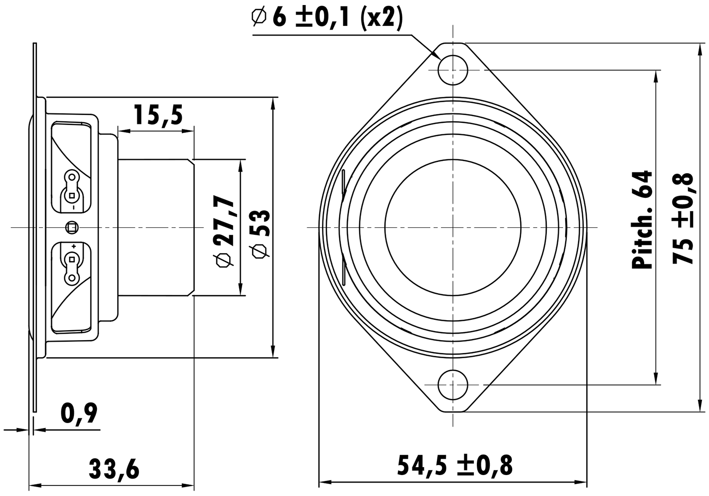 EASTECH AUIPD0005-GI03 Dimensions