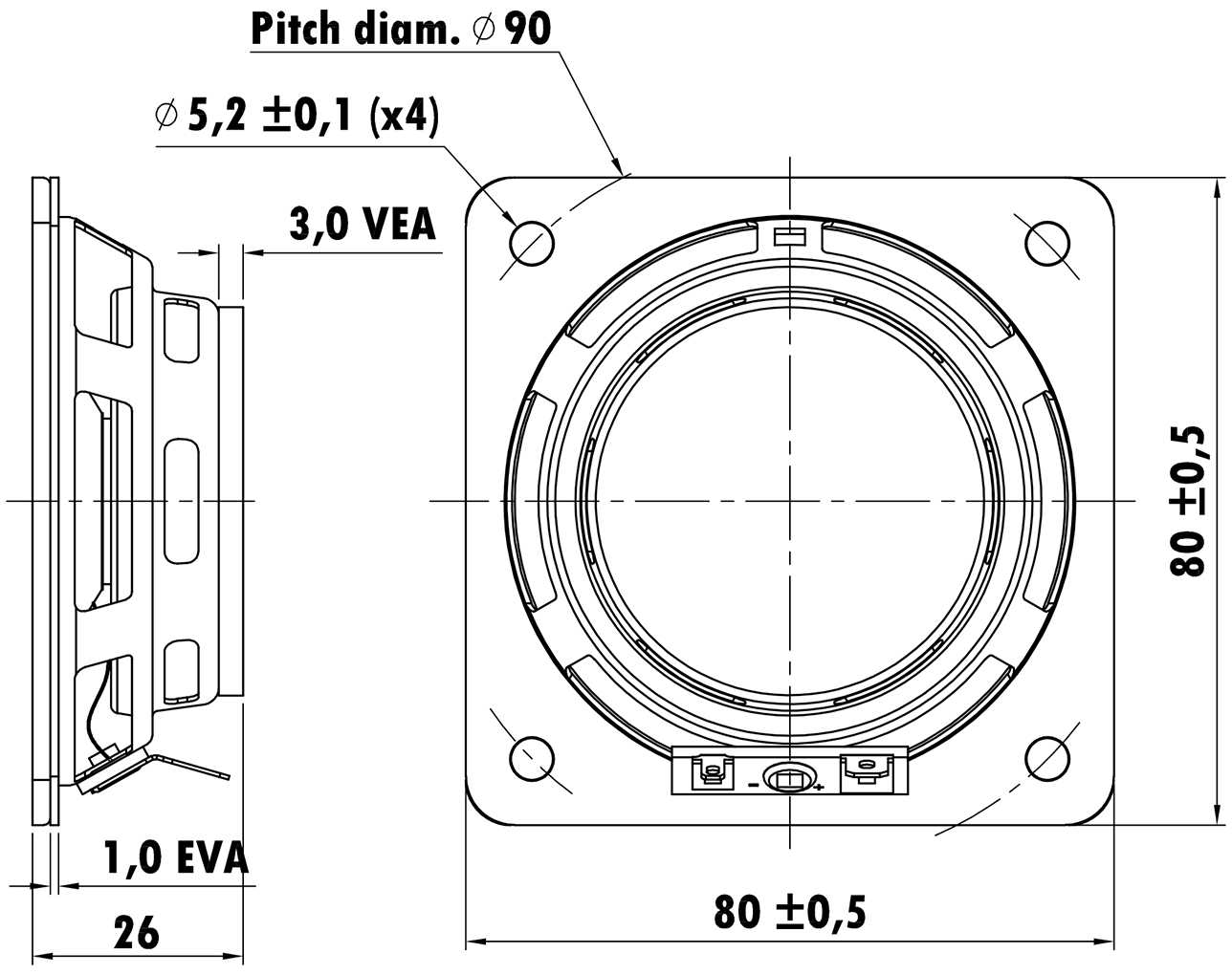 EASTECH FSA010530-0401 Dimensions