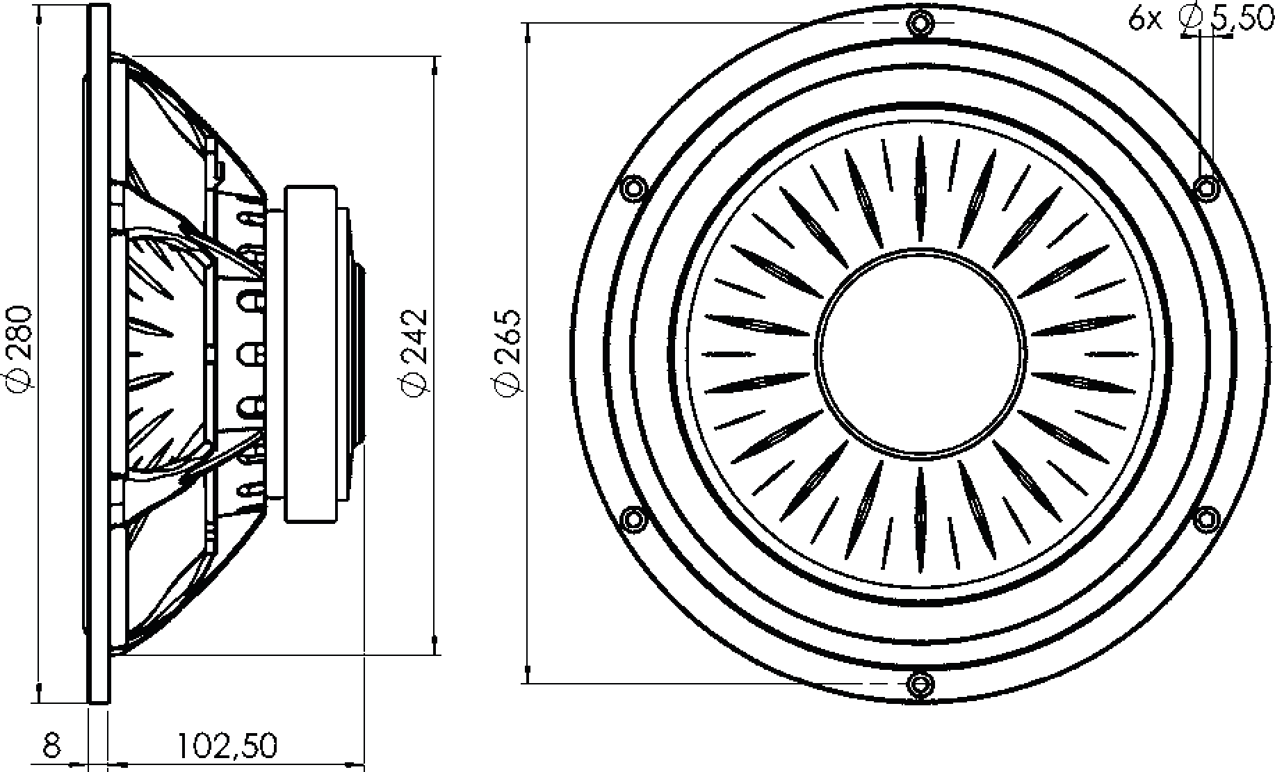 ETON 11-612/C8/50 RP Dimensions