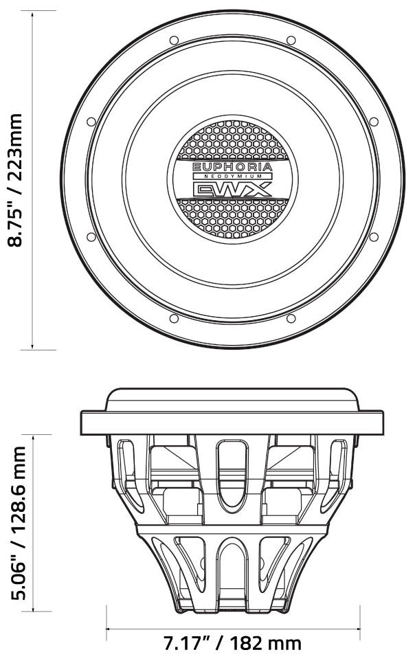 EUPHORIA EWX8NEO Dimensions