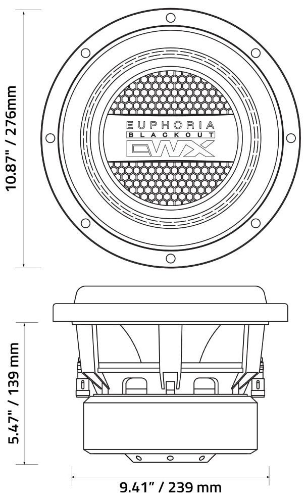 EUPHORIA EWXB10D2 Dimensions