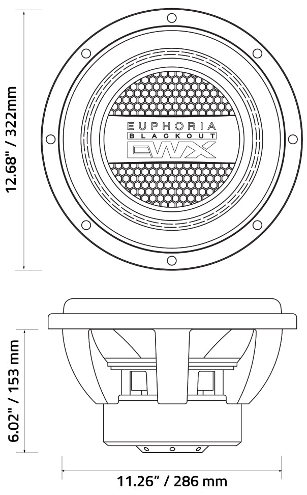 EUPHORIA EWXB12D2 Dimensions