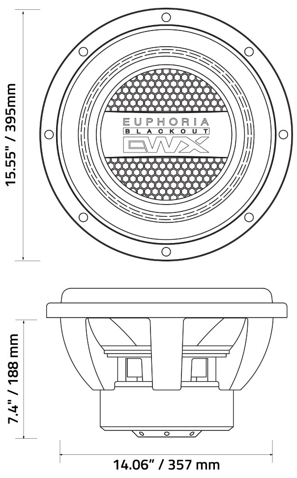 EUPHORIA EWXB15D4 Dimensions