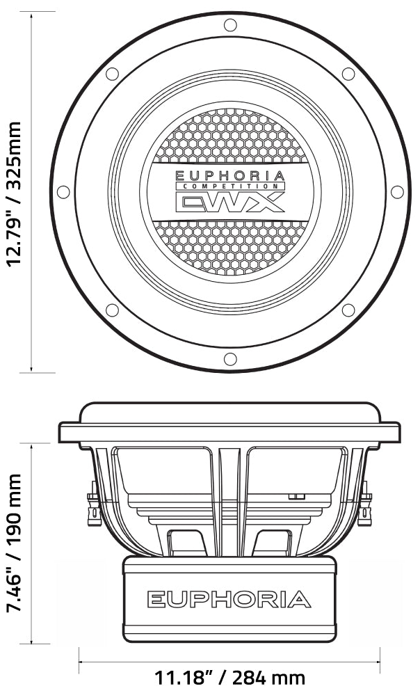 EUPHORIA EWXC12D4 Dimensions