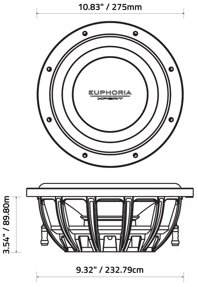 EUPHORIA EXFW10NCF Dimensions