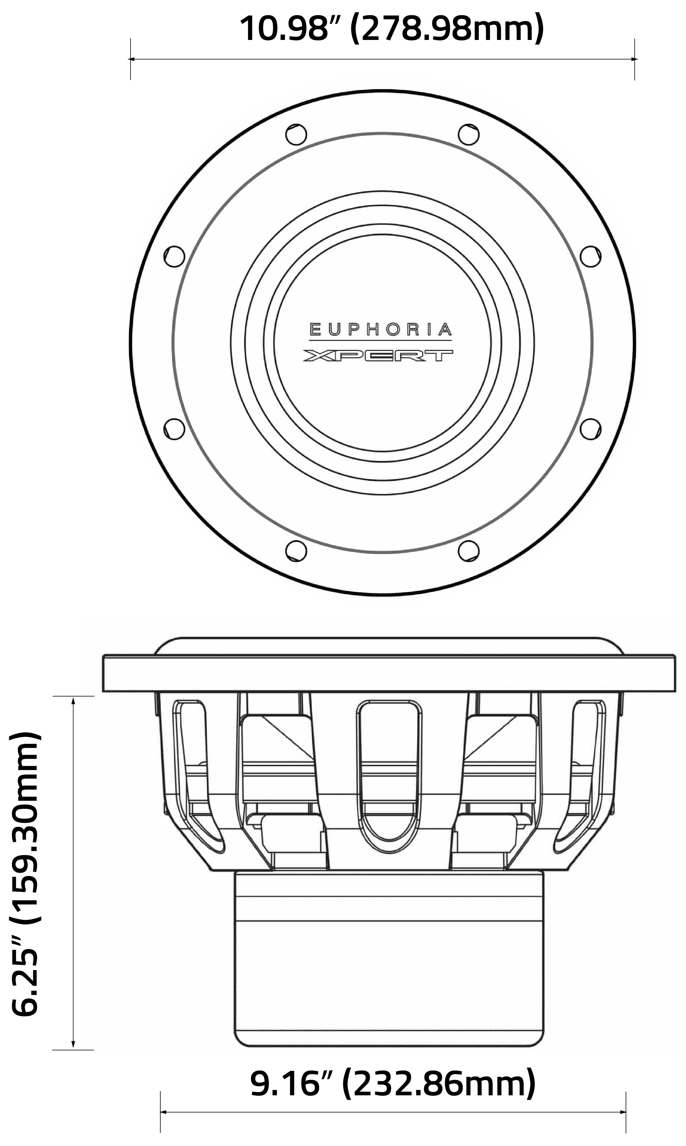 EUPHORIA EXW10NCF Dimensions