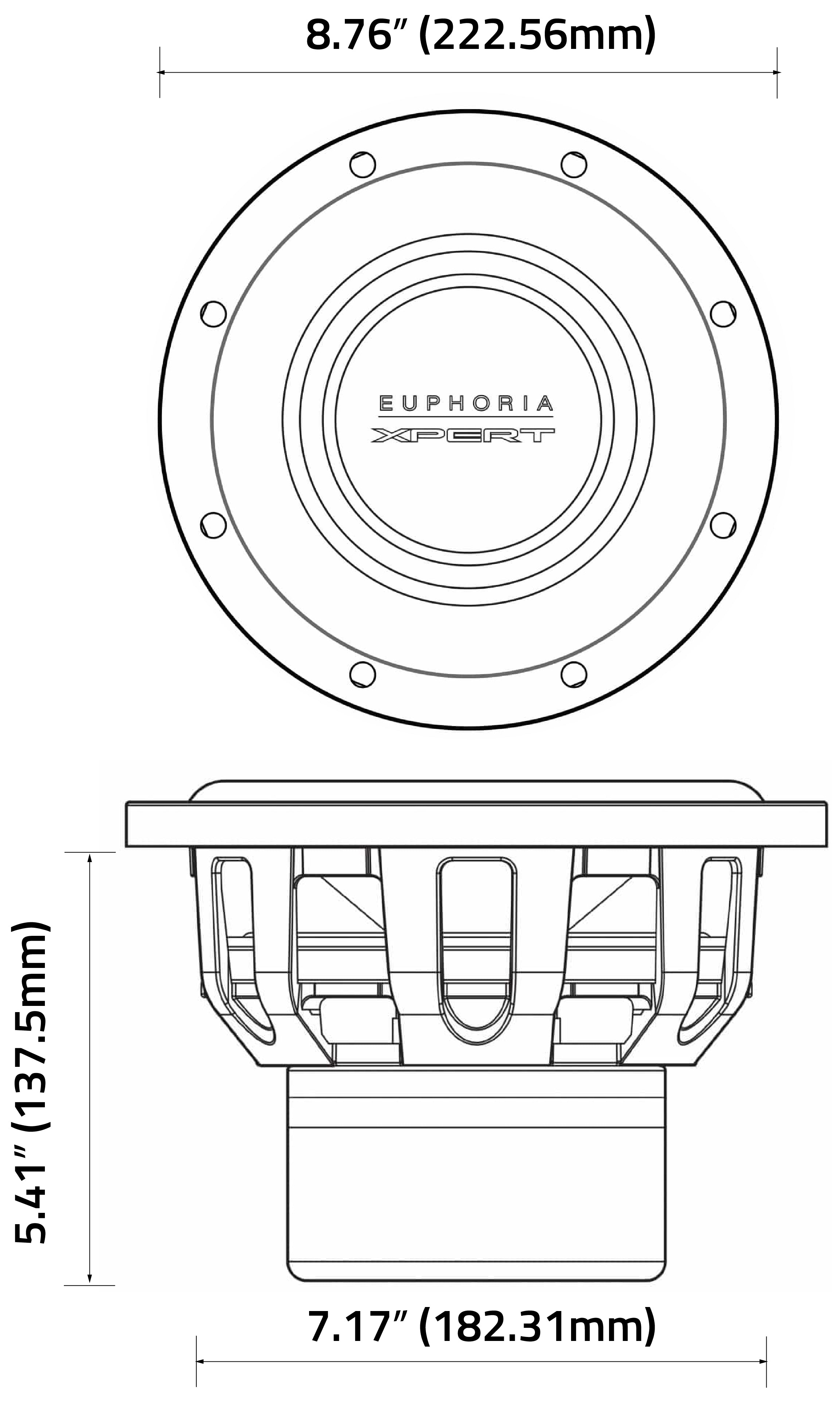 EUPHORIA EXW8NCF Dimensions