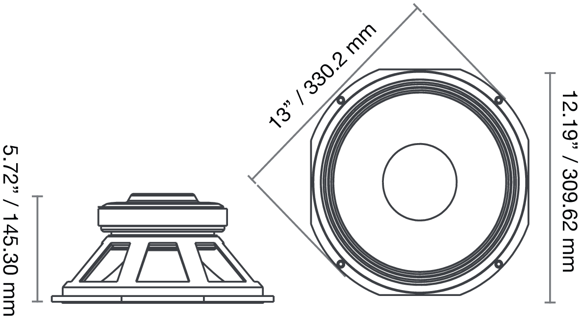 Fane COLOSSUS 12B Dimensions