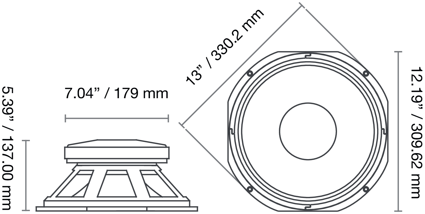 Fane COLOSSUS 12BM Dimensions