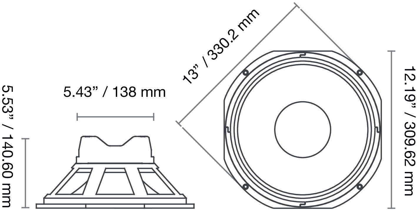 Fane COLOSSUS 12BMN Dimensions