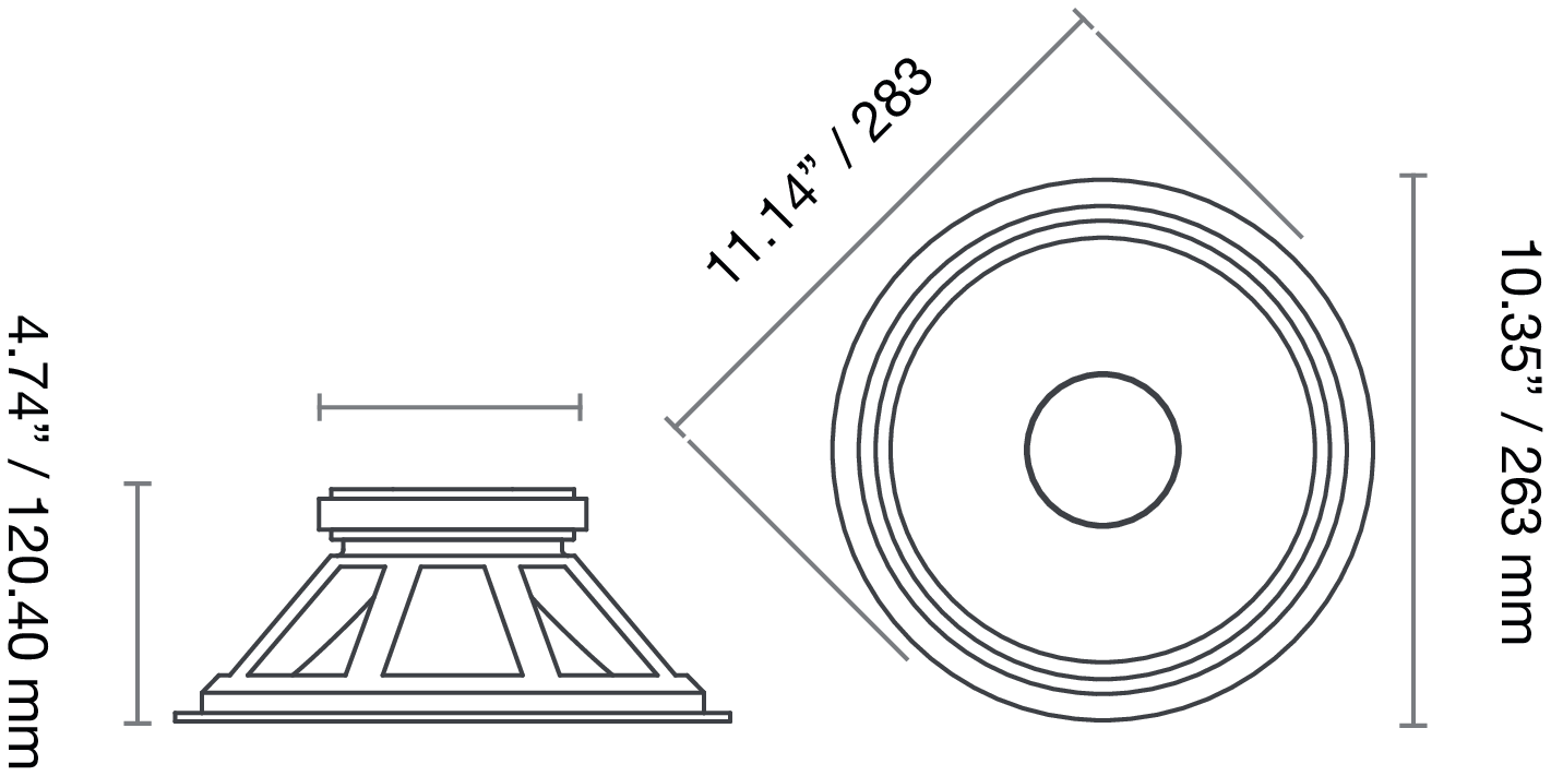 Fane SOVEREIGN PRO 10BM  Dimensions