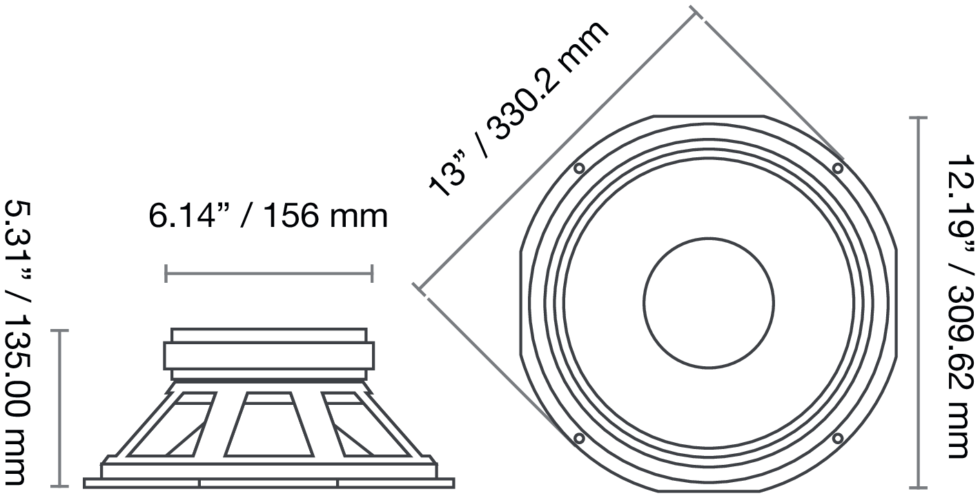 Fane SOVEREIGN PRO 12-300S Dimensions