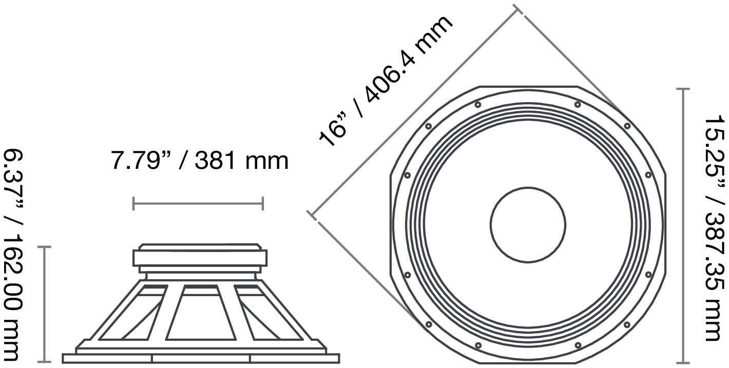 Fane SOVEREIGN PRO 15-500 Dimensions