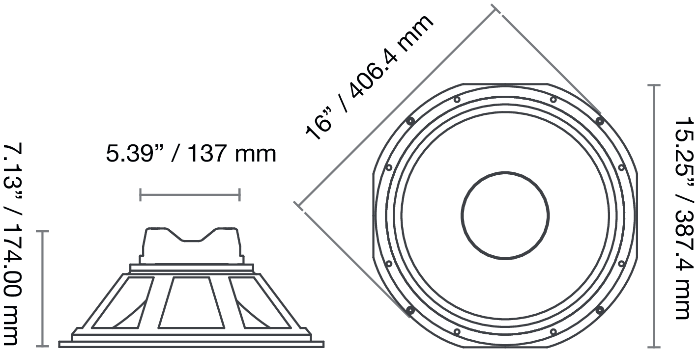 Fane SOVEREIGN PRO 15-600N Dimensions
