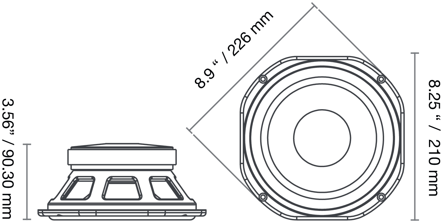 Fane SOVEREIGN PRO 8BM Dimensions