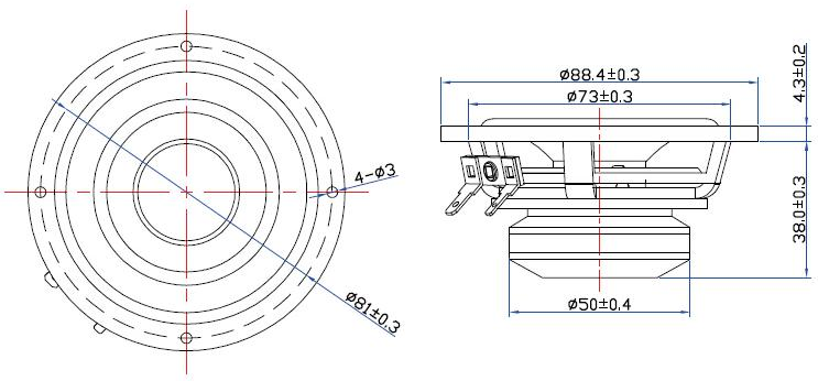 Fountek FR88EX Dimensions