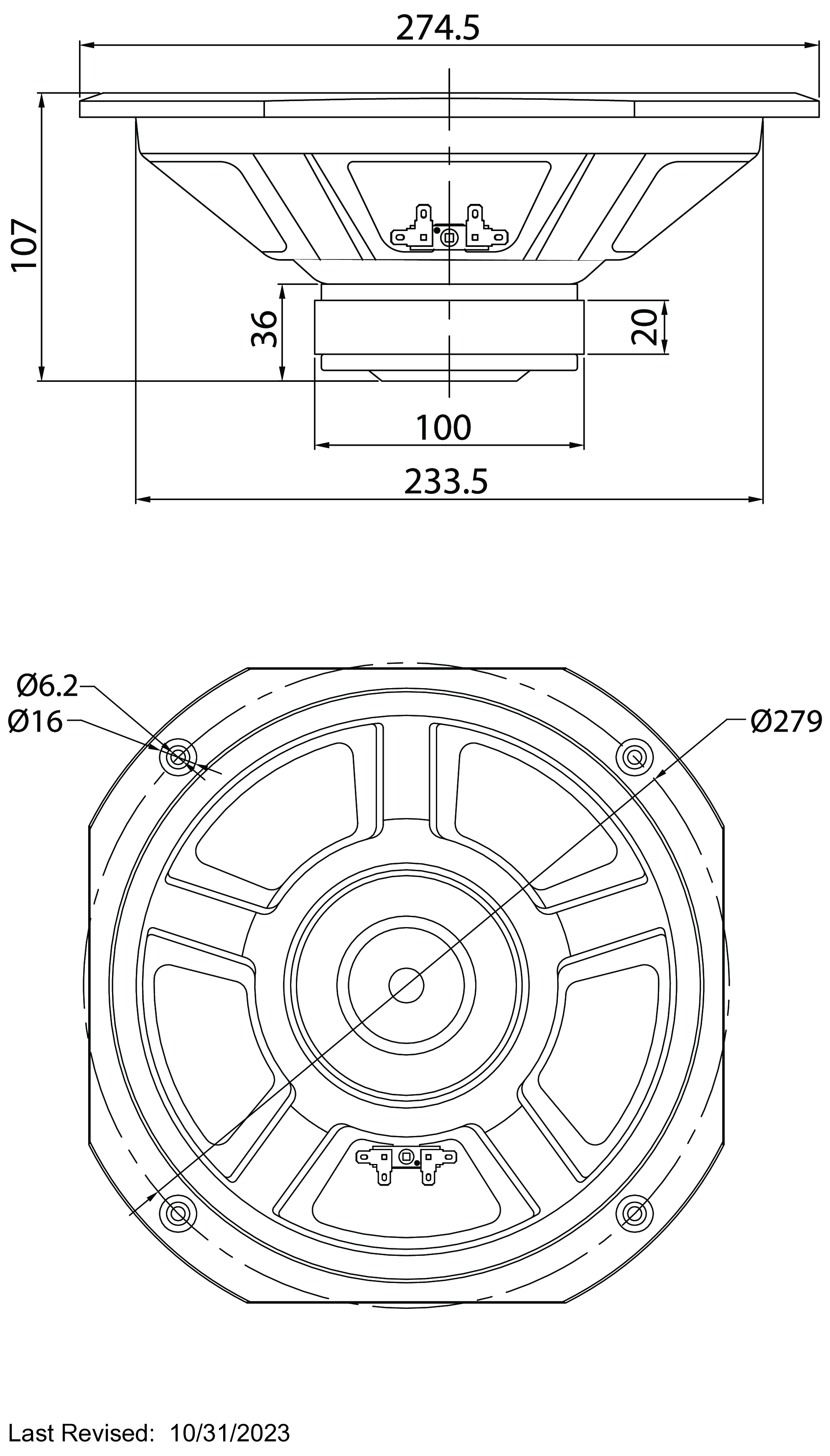 GRS 10SFPC-B Dimensions