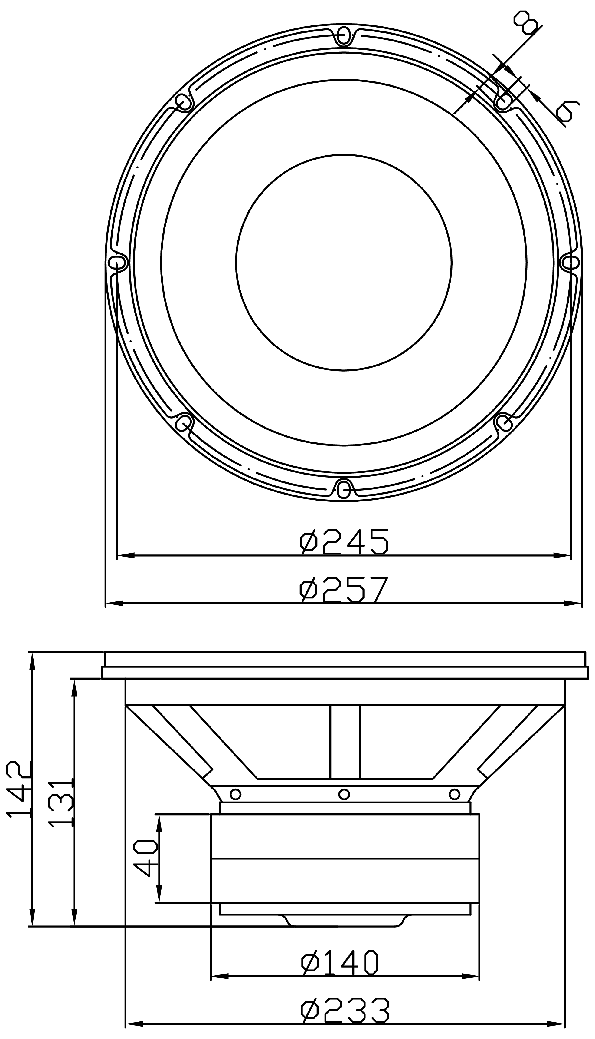 GRS 10SW-4HE Dimensions